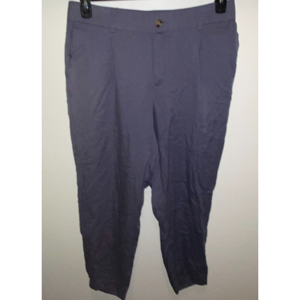 Torrid Women's Pants Lyocell Linen Boho Utility Blue Size 16